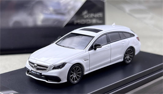 KING MODEL Mercedes Benz CLS63 AMG Hunting Edition White Limited Edition 999PCS ONLY 1:64 Car Pre-built Model view1
