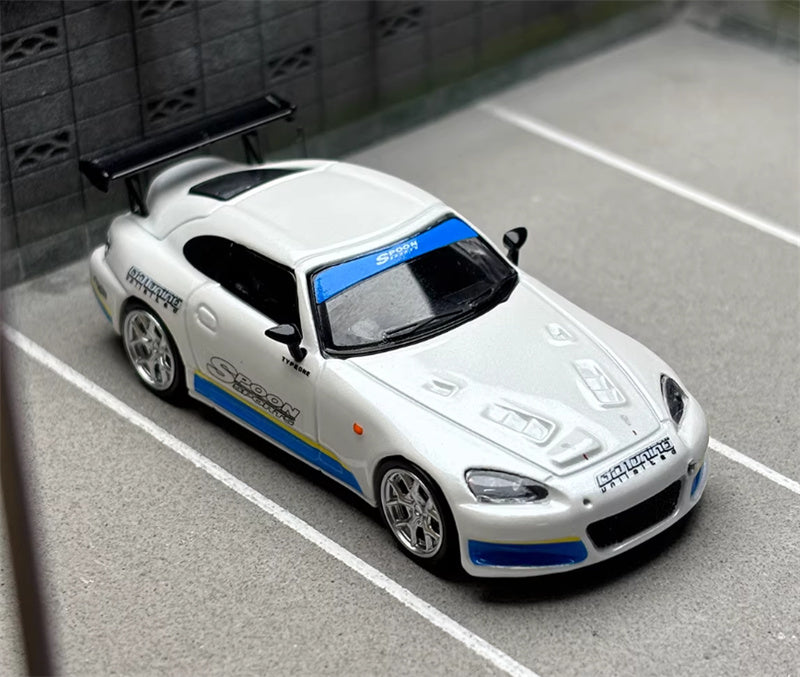SW Honda S2000 SOOP Pearl White Limited Edition 499PCS ONLY 1:64 car Pre-built Model view3