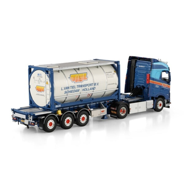 1:50 VOLVO L. VAN TIEL FH5 4X2 30FT 3 AXLE + 20FT TANK CONTAINER WSI   Diecast Model