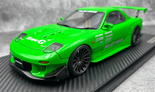 IGNITION MODEL Mazda Amemiya RX-7 FD3S RE Green 1:18 Car Pre-built Model view1