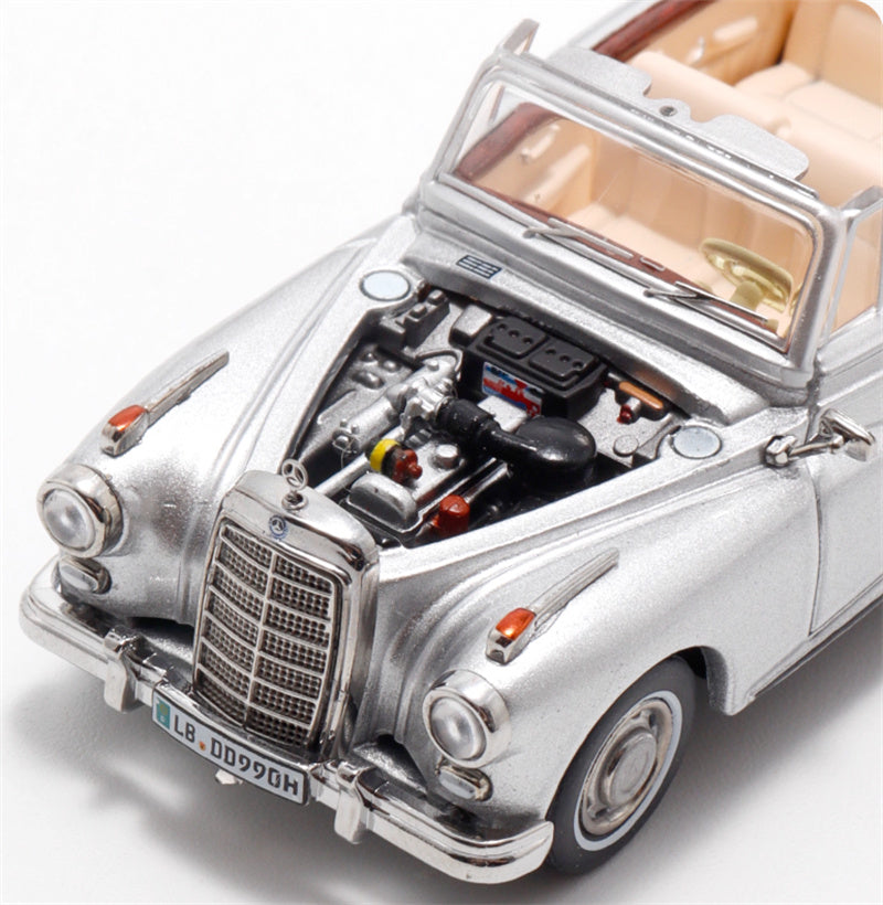 Mortal Mercedes Benz TYP 300D Cabriolet W189 Limited Edition 499PCS ONLY silver 1:64 Car Pre-built Model view10