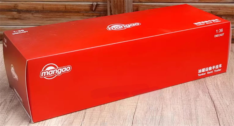 Mangao tanker semi Trailer silver 1:36 Truck Pre-built Model