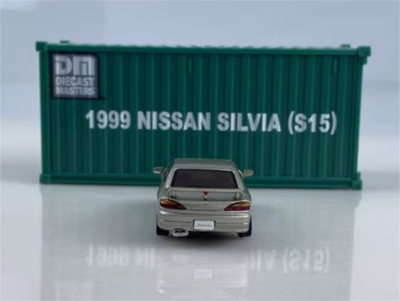 CATERPILLAR NISSAN SILVIA S15 silver left-hand drive 1:64 Car Pre-built Model