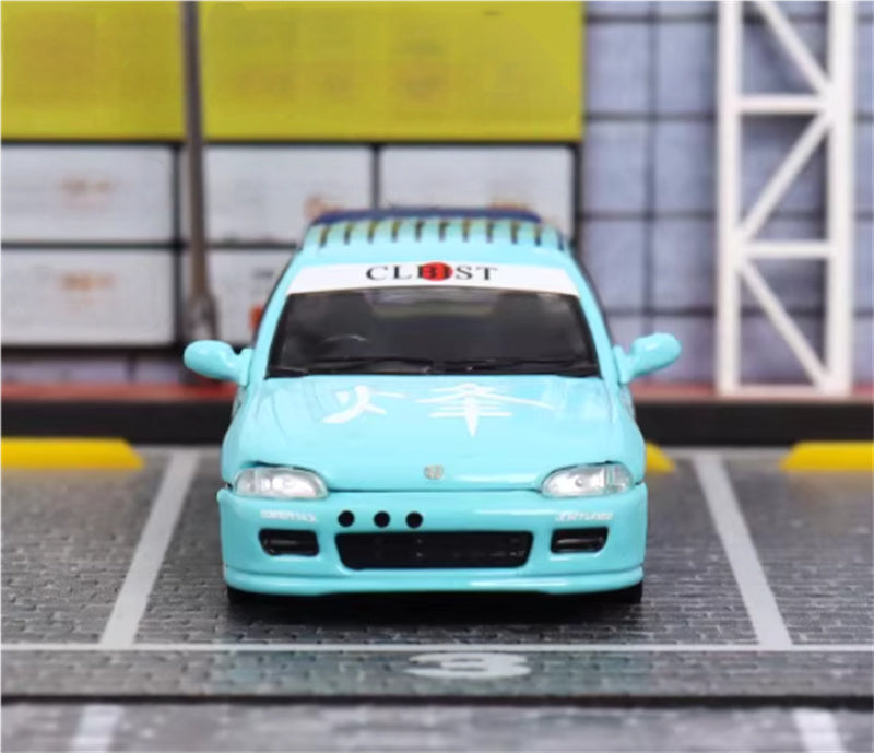 SW Honda Civic EG6 Feijin Coating Limited Edition 499PCS ONLY 1:64 Car Pre-built Model view6
