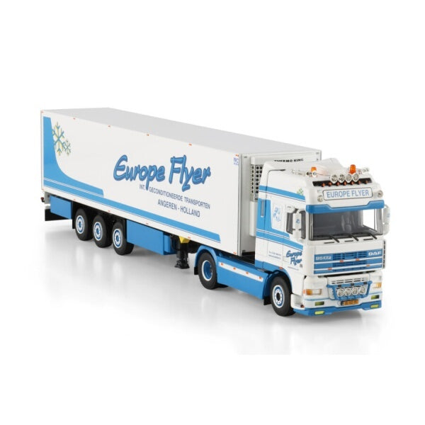 1:50 DAF EUROPE FLYER 95XF CAB 4X2 REEFER TRAILER 3 AXLE WSI   Diecast Model