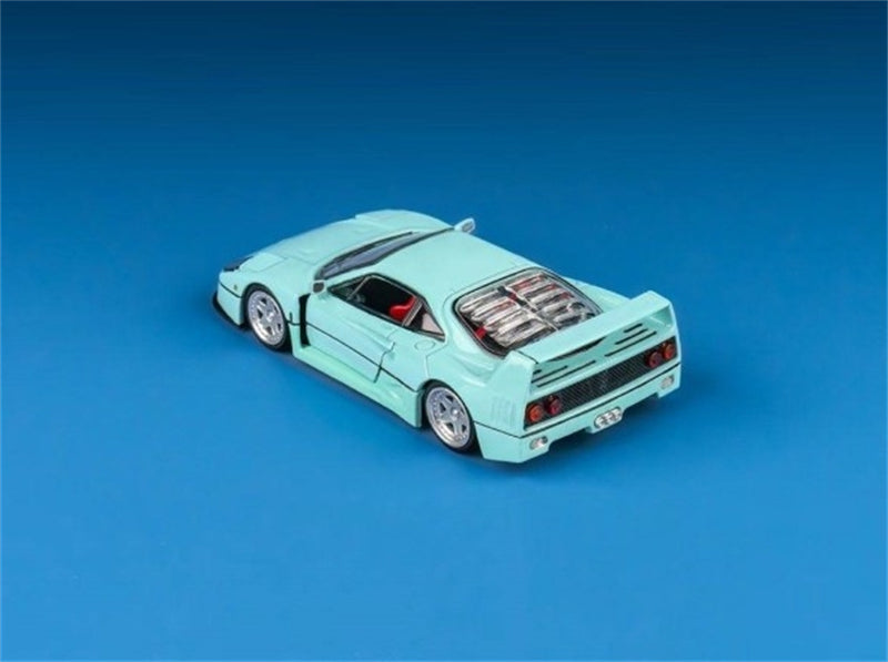 Findclassically Ferrari Takeshi Kimura's F40 Ti Blue Filp-Up Light Limited Edition 500PCS ONLY 1:64 car Pre-built Model view4