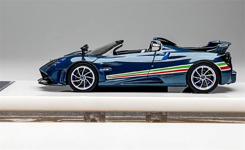 HH Model Pagani Huayra Tricolore Blue - Convertible Edition 1:64 Car Pre-built Model view3