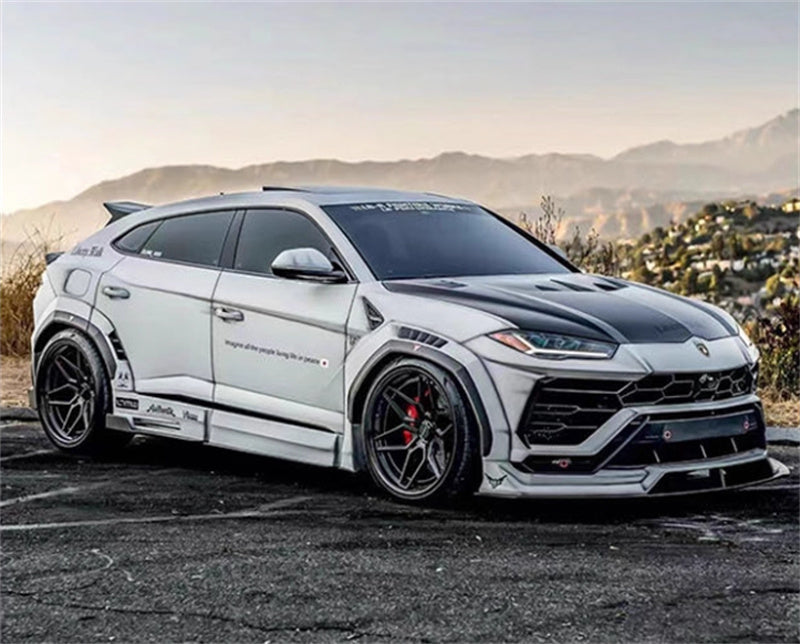 Flame Lamborghini Urus LBWK wide body modified car Limited Edition 299PCS ONLY Cement Gray 1:64 Car Pre-built Model view1