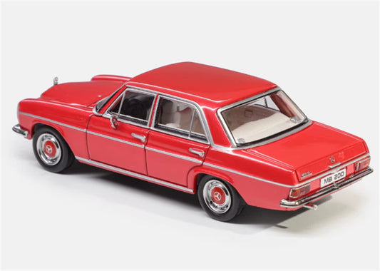 Max well Mercedes Benz 200 W114 Metallic Red 1:64 Car Pre-built Airliner Model Display view2