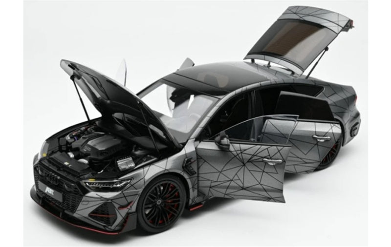 1:18 AUDI RS7 Sportback ABT  Grey line chart KengFai modified version DIECAST Model