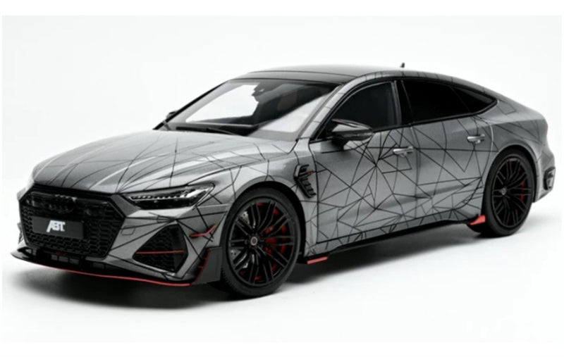 1:18 AUDI RS7 Sportback ABT  Grey line chart KengFai modified version DIECAST Model