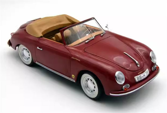 Schuco Porsche 356 A Carrera Cabriolet Red Limited Edition 1000PCS ONLY 1:18 Car Pre-built Model view2