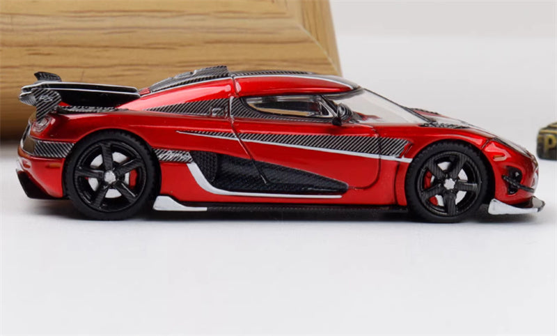 TPC Koenigsegg Agera RS Supercar metallic red Limited Edition 500PCS ONLY 1:64 Car Pre-built Model view3