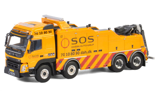 WSI VOLVO FMX GLOBETROTTER 8x4 FALKOM - 4 AXLE SOS Dansk AutohjAlp 1:50 Truck Pre-built Model