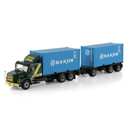 1:50 SCANIA KOOLWIJK 6X2 + 2X20FT CONTAINER WSI Diecast Model