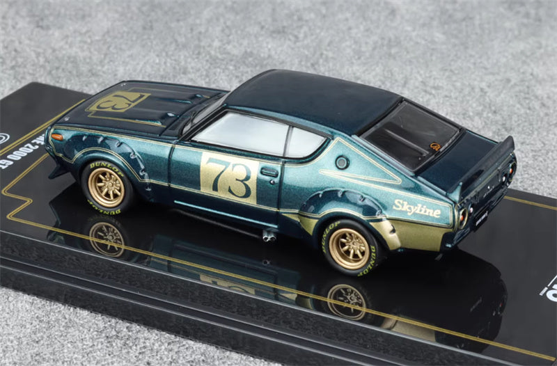 INNO64 Nissan Skyline 2000 GT-R (KPGC110) Green 1:64 car Pre-built Model view7