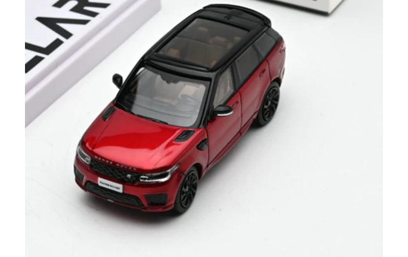 1:64 Land Rover Range Rover Sport 2018 Red Black Wheel Whelart   DIECAST Model