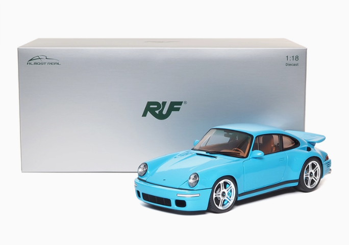Almost Real Porsche Ruf CTR Anniversary Edition 2017 Sky Blue Limited Edition 504PCS ONLY 1:18 Car Pre-built Model view3