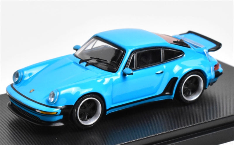 Rhino Model Porsche Singer Turbo Study 930 Blue hardtop version 1:64 Car Pre-built Model view1