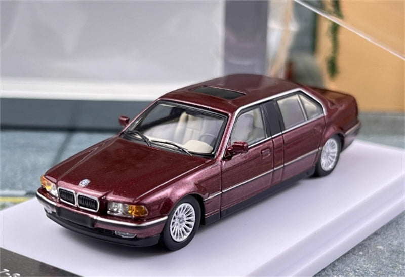 1:64 BMW E38 7 Series L7 98-01 Cherry Red DCM DIECAST Limited Edition 499pcs ONLY Model
