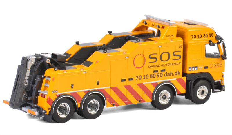 WSI VOLVO FMX GLOBETROTTER 8x4 FALKOM - 4 AXLE SOS Dansk AutohjAlp 1:50 Truck Pre-built Model