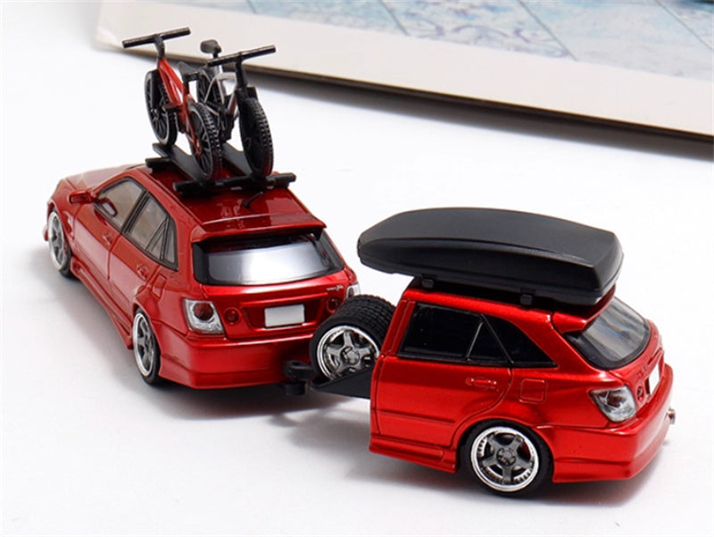 Mortal TOYOTA ALTEZZA GITA IS200 Exhibition HEC Limited Red - Set Limited Edition 1:64 Car Pre-built Model view2