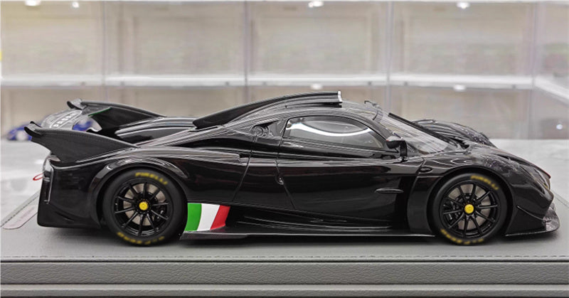 BBR MODELS Pagani Huayra R gloss black Hardtop leather base Limited Edition 100PCS ONLY 1:18 Car Pre-built Model view6