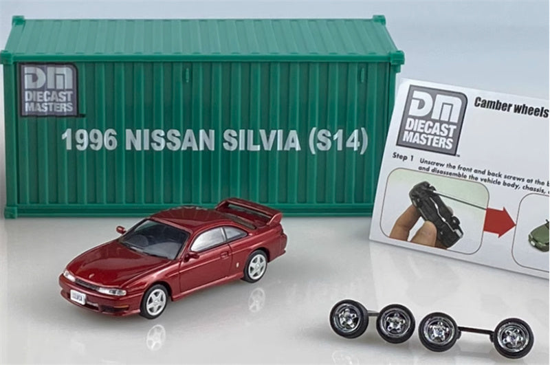 CATERPILLAR NISSAN SILVIA S14 Red Right hand drive 1:64 Car Pre-built Model