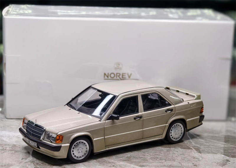 NOREV Mercedes Benz 190E 2.3-16 1984 Tail version Smoke Silver Metallic 1:18 Car Pre-built Model view11