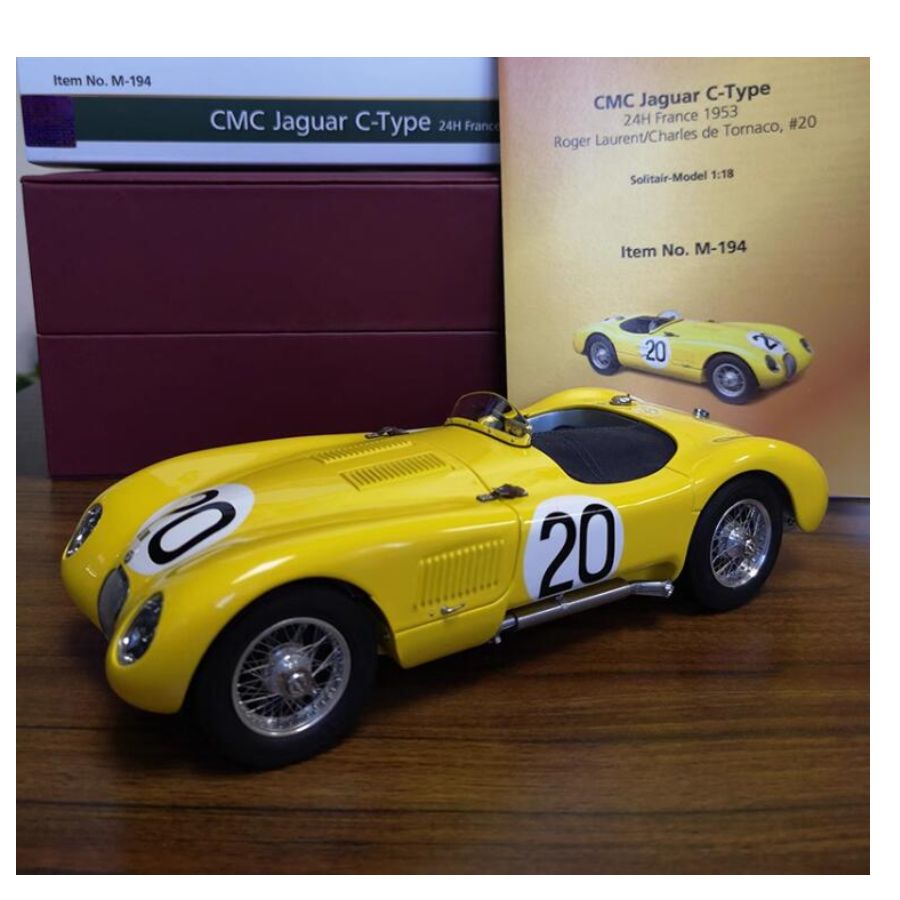 CMC Jaguar C-Type 24H France 1953 #20 yellow 1:18 DIECAST Truck Lorry Limited Edition
