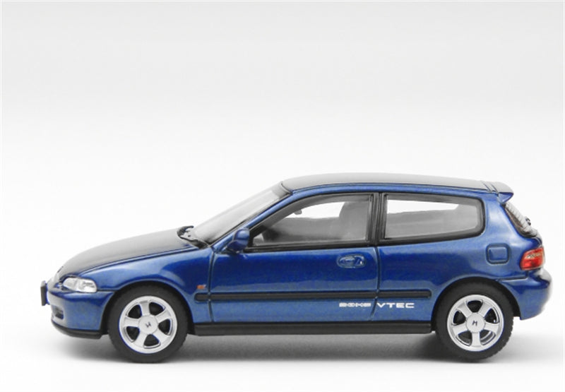 LCD-MODELS Honda Civic SiRII EG6 Blue 1:64 car Pre-built Model view5