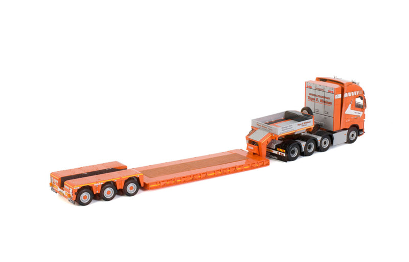 WSI VOLVO FH4 GLOBETROTTER XL 8X4 NOOTEBOOM LOWLOADER - 3 AXLE Tage E. Nielsen 1:50 DIECAST Truck