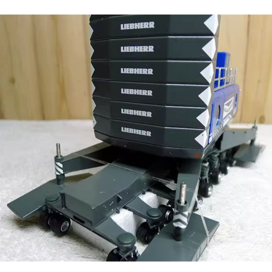 NZG Liebherr LHM 500 Mobile Harbour Wallmann & co Crane blue 1:87 DIECAST Crane Truck