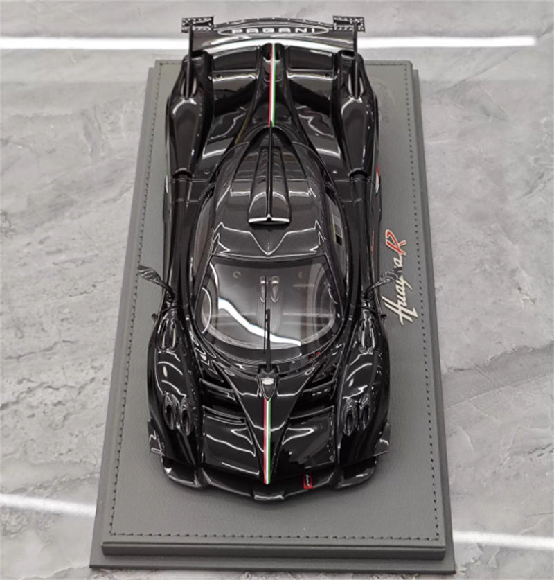 BBR MODELS Pagani Huayra R gloss black Hardtop leather base Limited Edition 100PCS ONLY 1:18 Car Pre-built Model view4