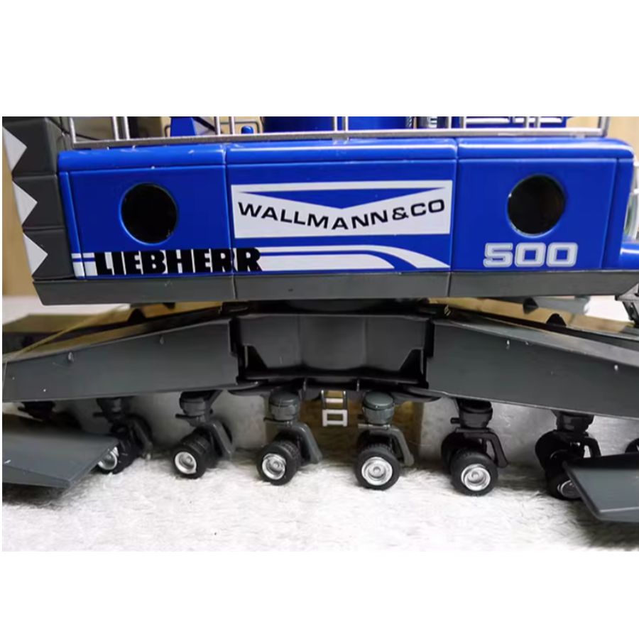 NZG Liebherr LHM 500 Mobile Harbour Wallmann & co Crane blue 1:87 DIECAST Crane Truck