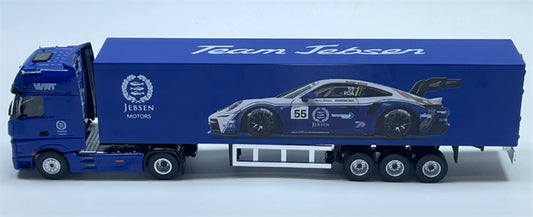 1:64 Mercedes-Benz CUP#55 Blue MODERNART DIECAST Trailer & Tractor Model
