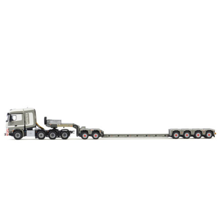 WSI BENZ AROCS MP4 2.300 STREAM SPACE 8X6 LOW LOADER  EURO 4 AXLE DOLLY  2 AXLE AFFOLTER 1/50 DIECAST Truck
