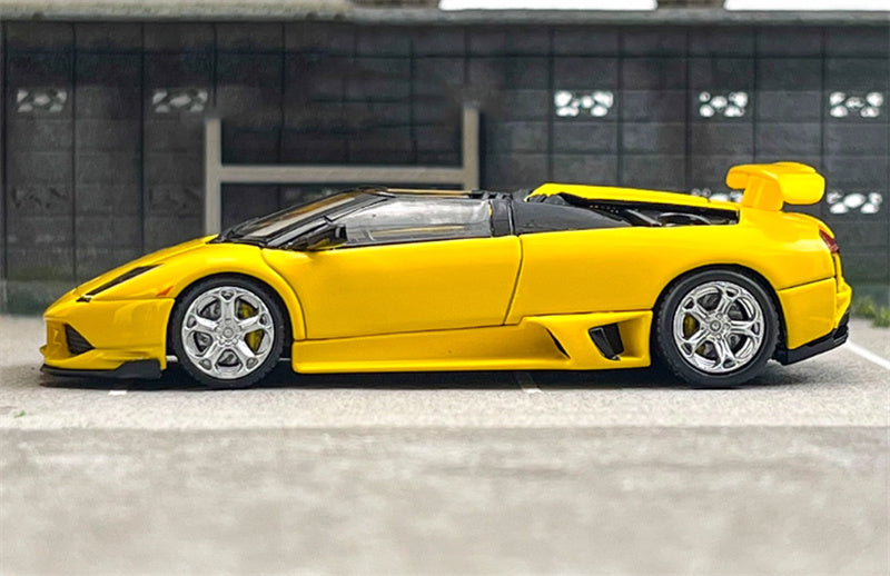 Phantom Knight Lamborghini Miura LP640 sports car Limited Edition 999PCS ONLY Convertible yellow 1:64 Car Pre-built Model view3