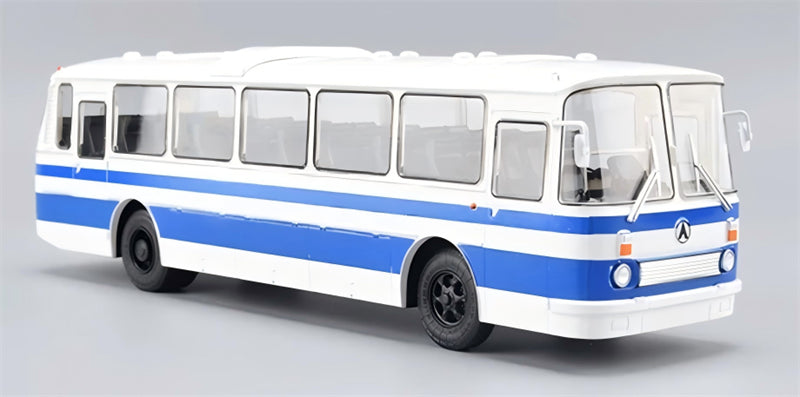 1:43 LAZ 699R Modimio White/Blue ABS Model