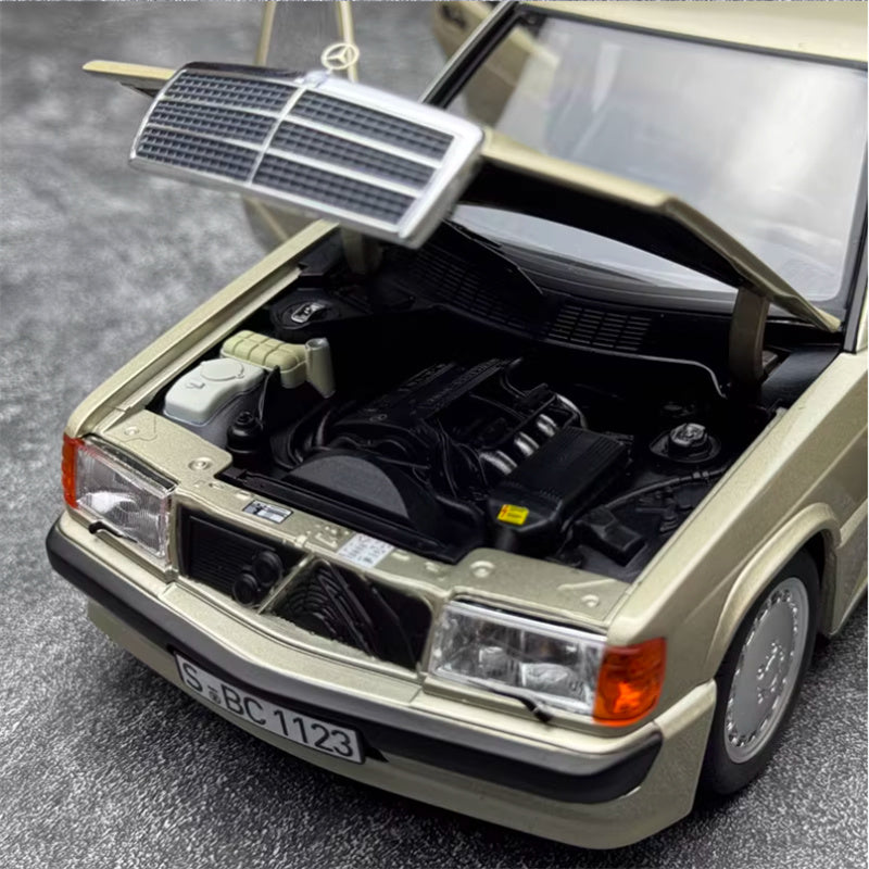 NOREV Mercedes Benz 190E 2.3-16 1984 Tail version Smoke Silver Metallic 1:18 Car Pre-built Model view10