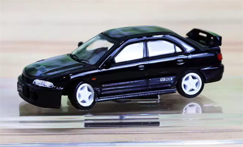 BM Creations MITSUBISHI LANCER EVO II RIGHT HAND DRIVE Black 1:64 Car Pre-built Model