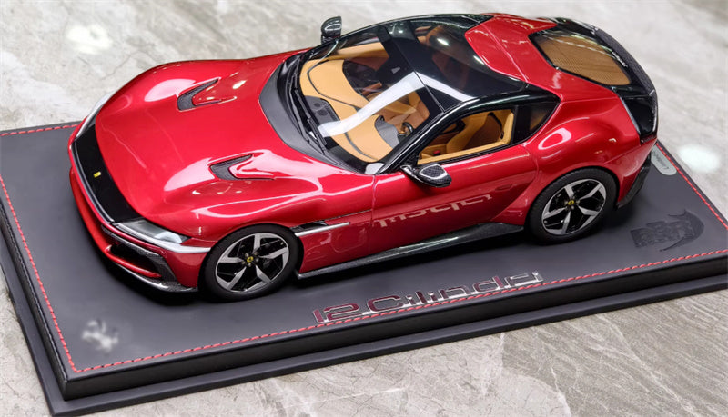 BBR MODELS Ferrari 12CILINDRI Panoramic Roof Rosso Fuoco Leather base Limited Edition 72PCS ONLY 1:18 Car Pre-built Model view3
