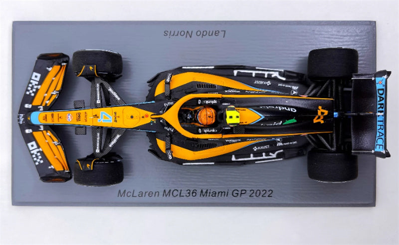 Spark McLaren MCL36 Miami #4 GULF GP 2022 LANDO NORRIS 1:43 Car Pre-built Model view7