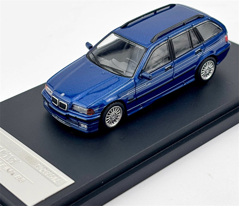 Mortal Third Generation BMW 3 Series E36 Alpina B8 Four-Door Wagon Pearl Blue Limited Edition 699PCS ONLY 1:64 Car Pre-built Model view5