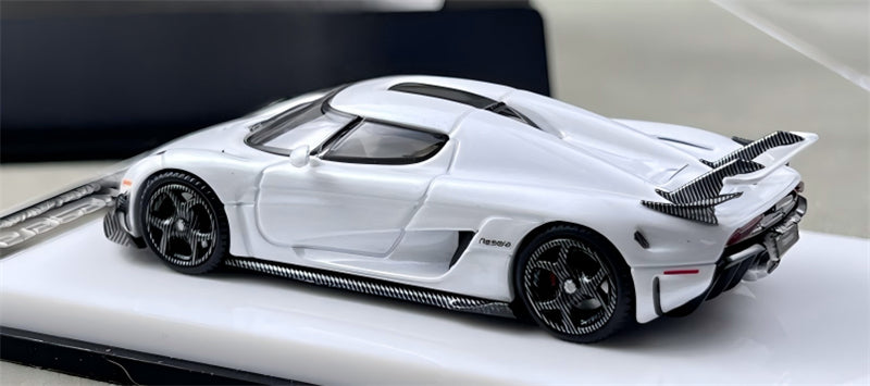 1:64 Koenigsegg Regera Pearlescent White SC ART DIECAST Civil Car Model