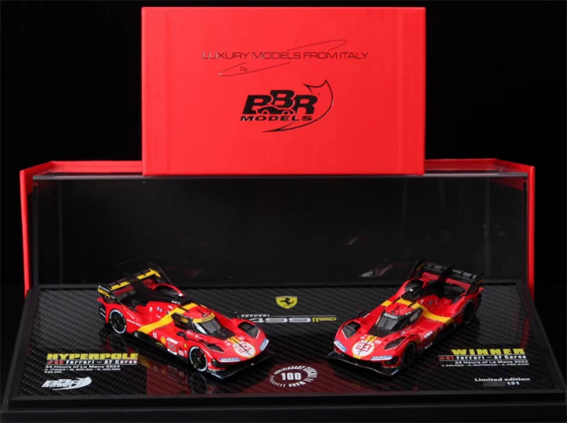 BBR MODELS Ferrari 499P Le Mans 2023 Set #50 and #51 LTD 151PCS 1:43 Car Model view8