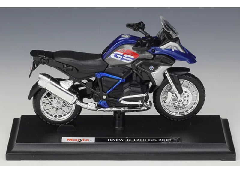 1:18 BMW R 1200 GS 2017 Metal Grey/Blue  Maisto  Diecast Motorcycle Model