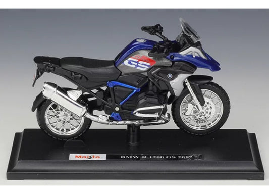 1:18 BMW R 1200 GS 2017 Metal Grey/Blue  Maisto  Diecast Motorcycle Model
