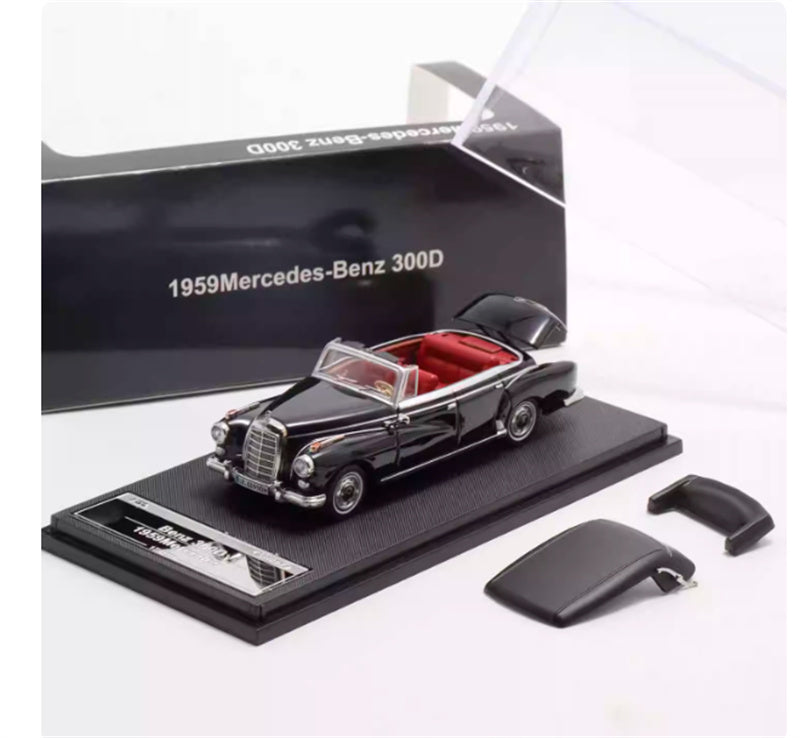SEEKER Mercedes Benz 300D Adenauer W189 1959 convertible Soft top Black 1:64 Car Pre-built Model view11