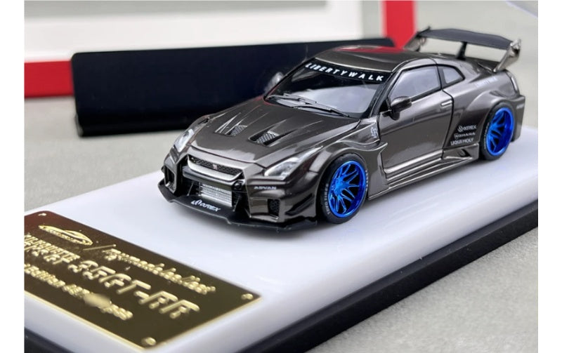 1:64 Nissan 35GT-RR   mymodelcollect Blue wheel electroplating brushed black Limited Edition 999PCS ONLY DIECAST Model
